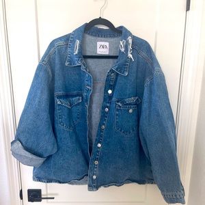 ZARA XL Oversized Jean Jacket